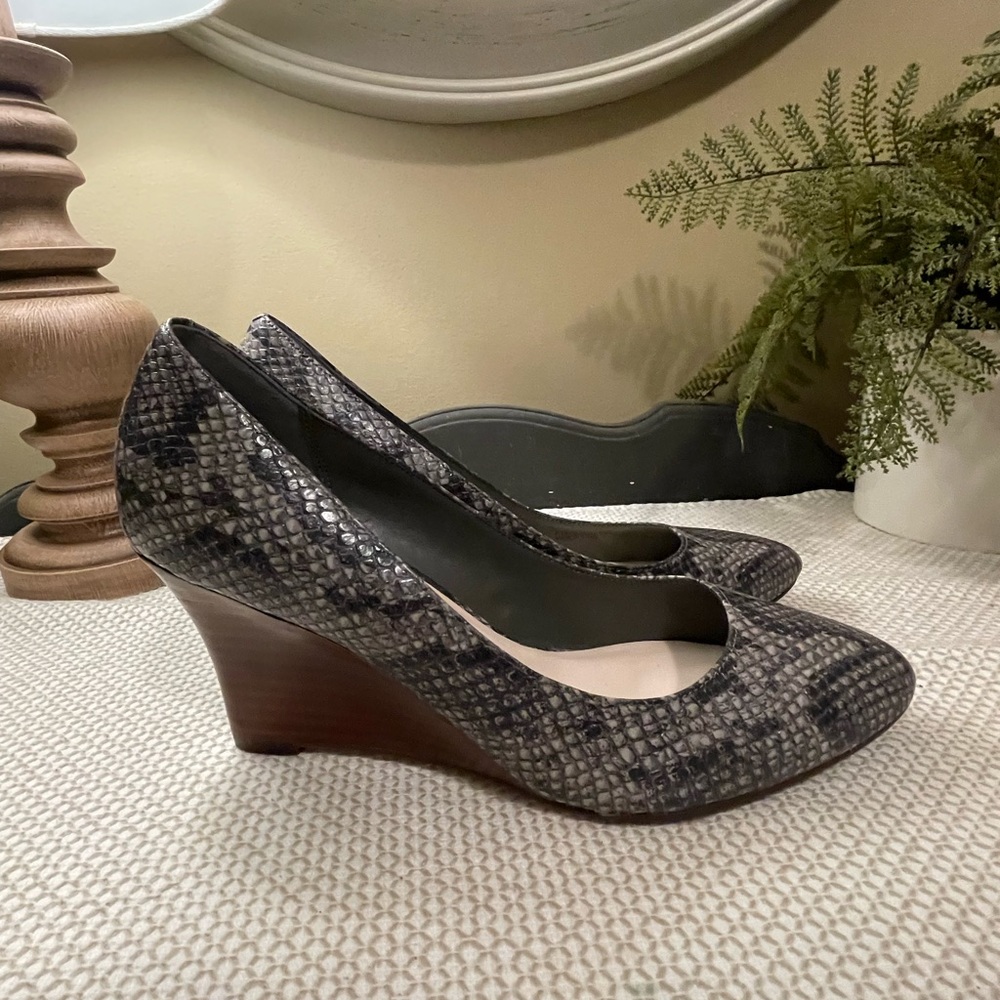 Cole Haan Snakeskin Wedges Size 7